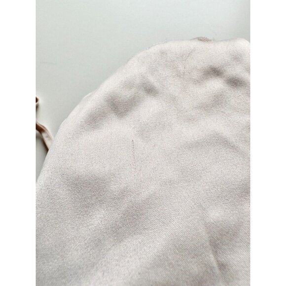 ZARA Light Grey Satin Lace Trim Triangle Bralette Bra, Size L - Picture 4 of 16